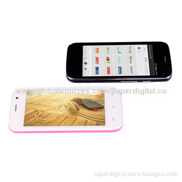 Super Slim Smartphones, Android 4.2 OS/MTK6572 Dual-core, 512MB + 256GB, Speaker, Flashlight, 3G